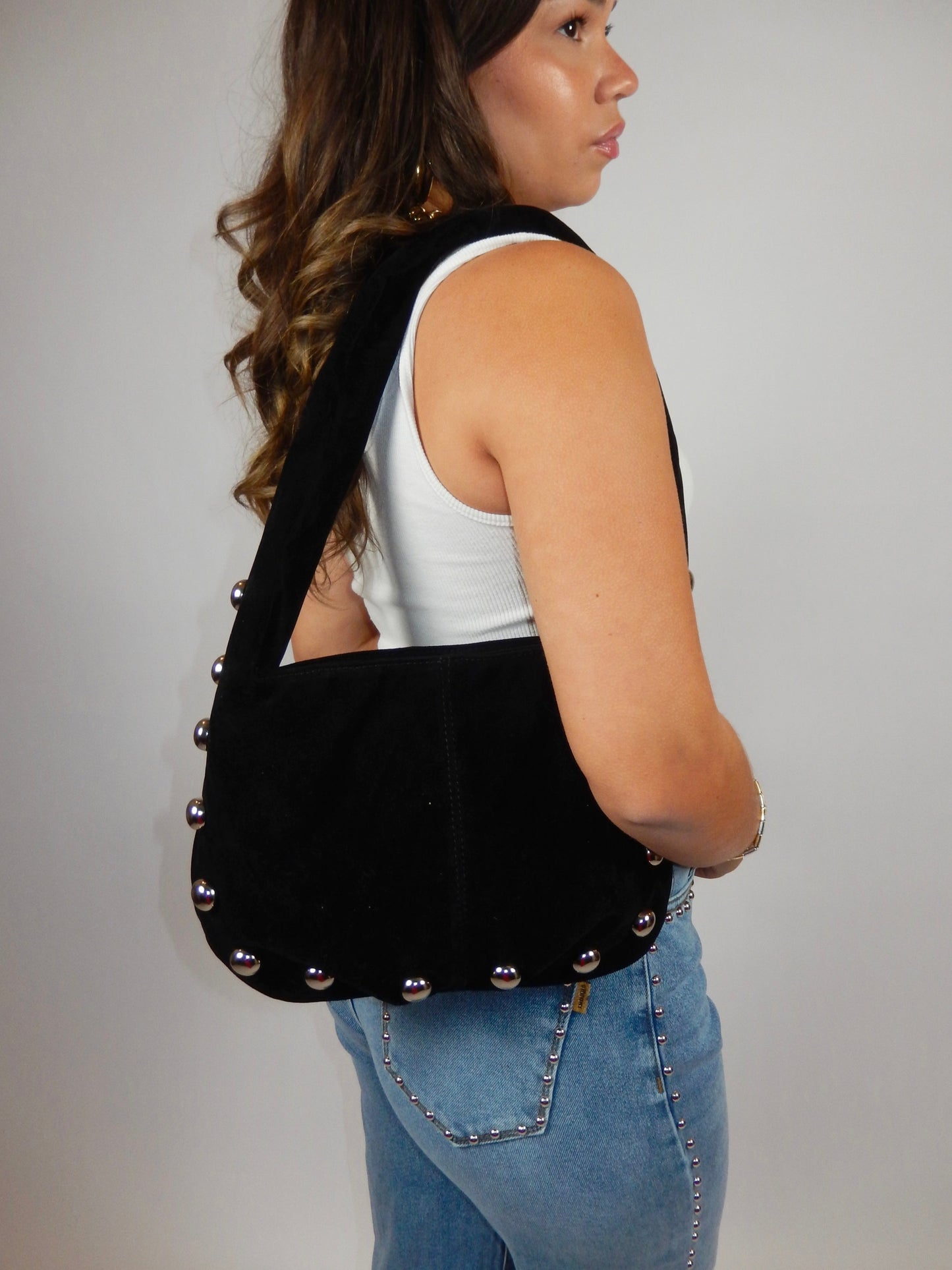 Stud Intentions Hobo Shoulder Purse