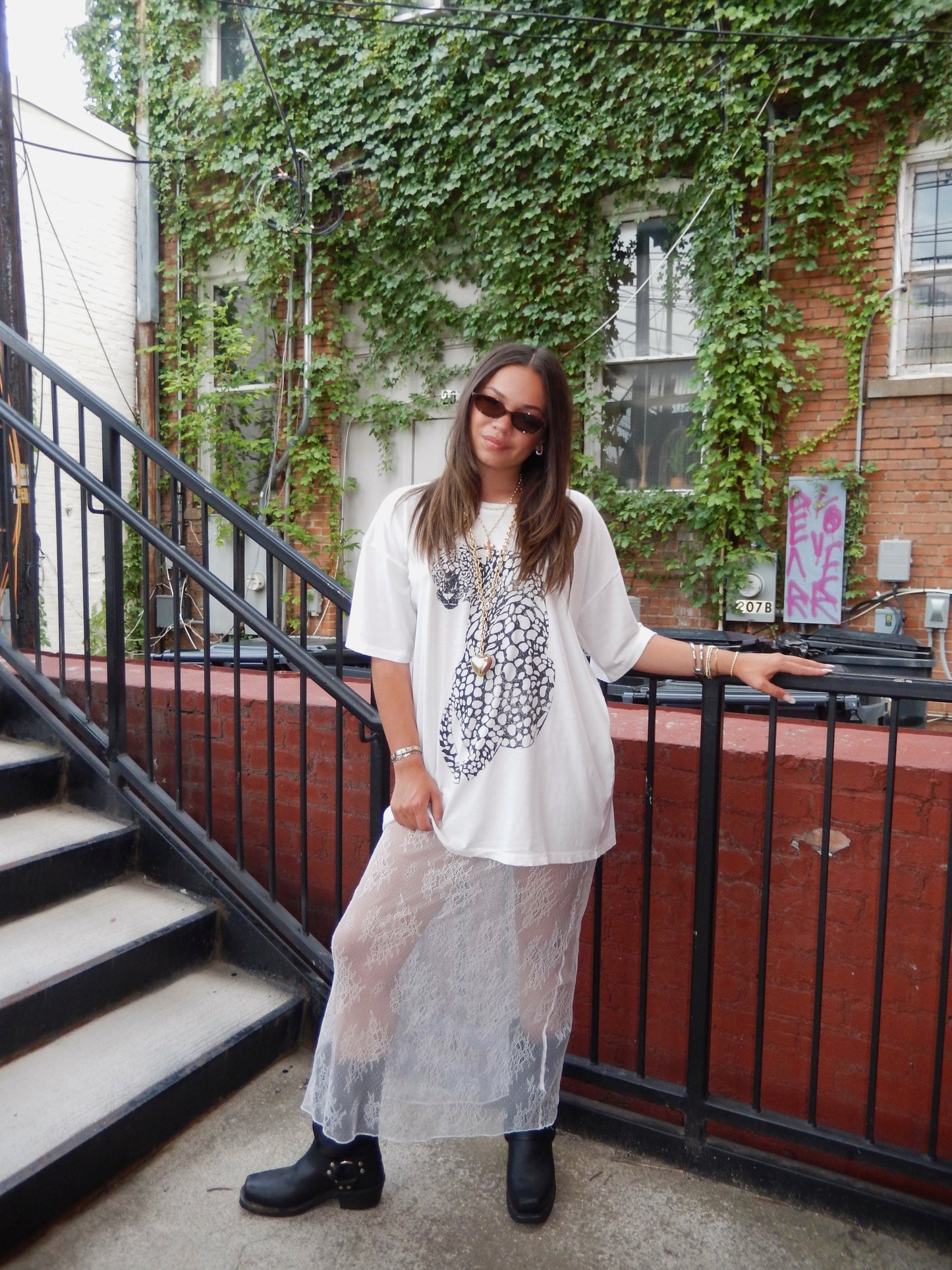 Untamed Leapord Oversized Graphic Tee