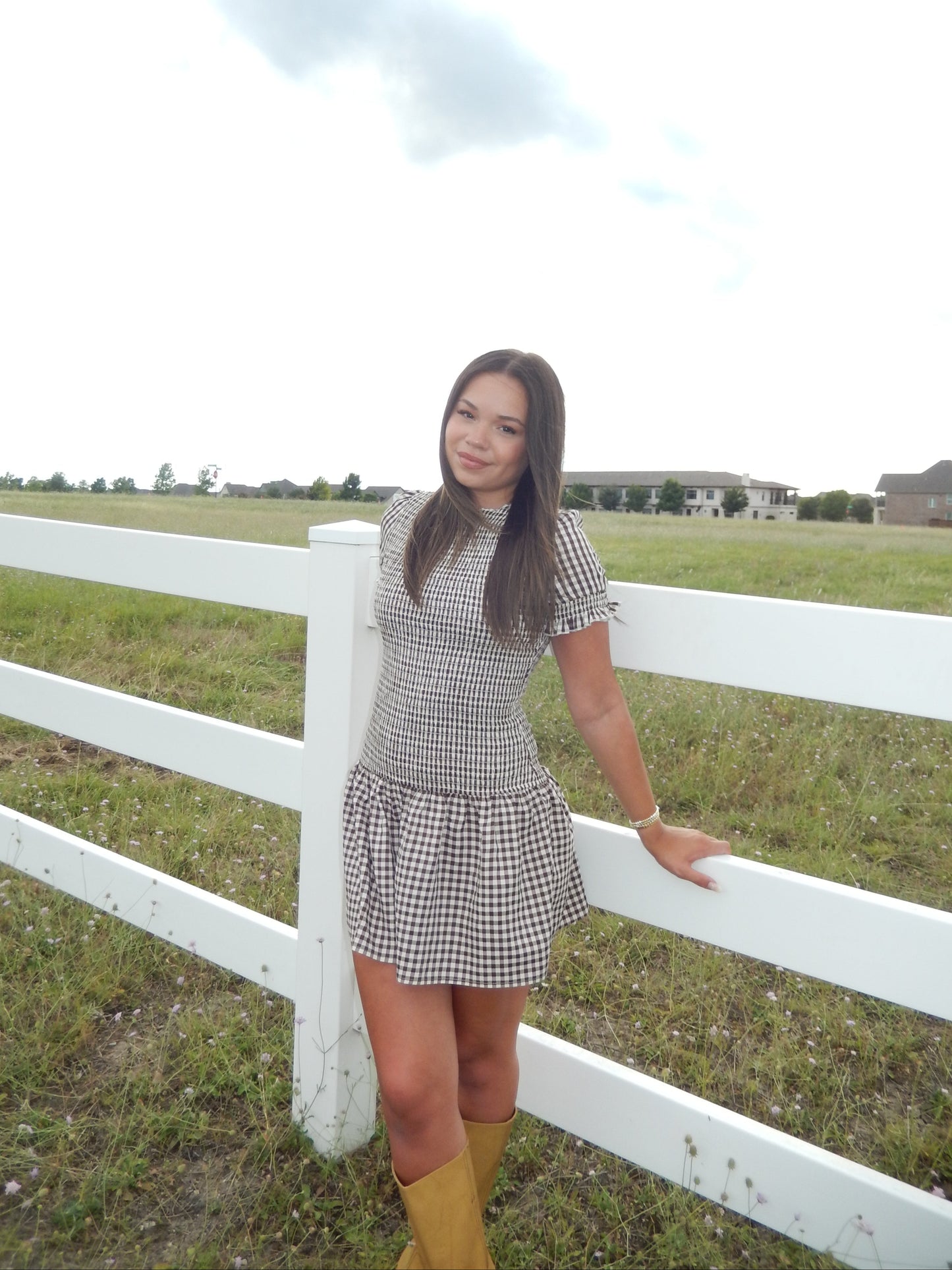 Country Side Drop Waist Mini Dress