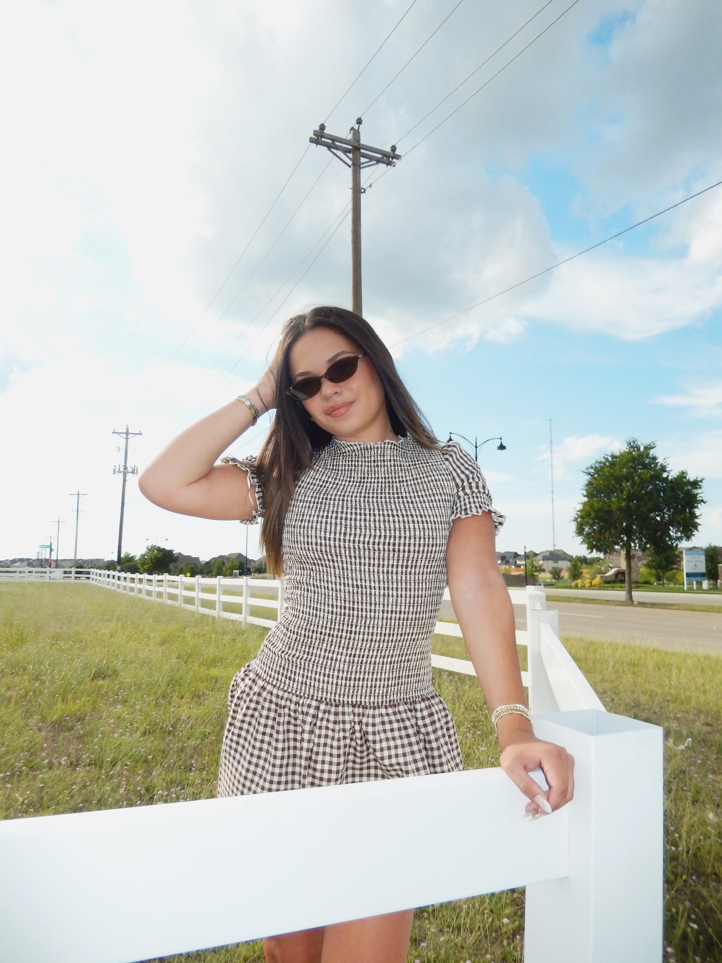 Country Side Drop Waist Mini Dress
