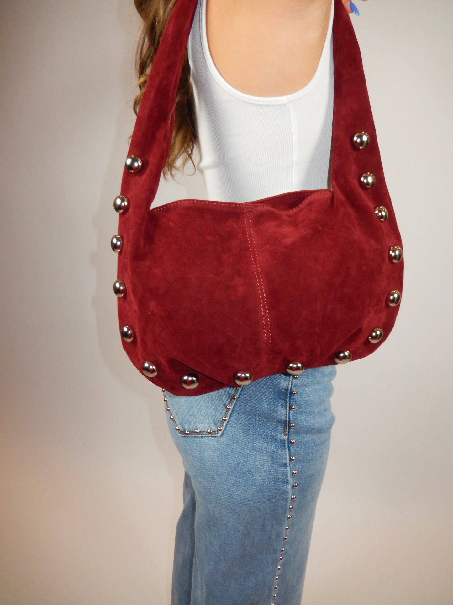 Stud Intentions Hobo Shoulder Purse