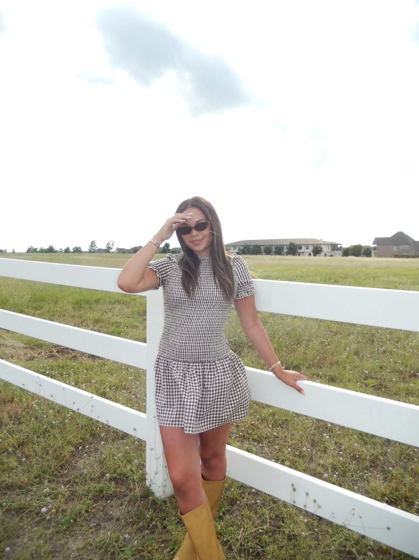 Country Side Drop Waist Mini Dress
