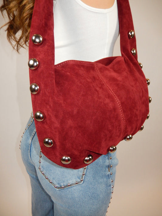Stud Intentions Hobo Shoulder Purse