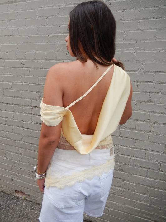 Darling Detail Asymmetrical One Shoulder Top