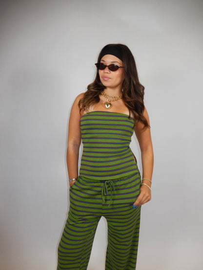 Matcha Striped Tube Top